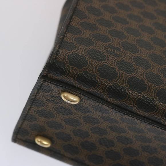 CELINE Macadam Canvas Hand Bag PVC 2way Black Auth 67776A - Picture 16 of 16